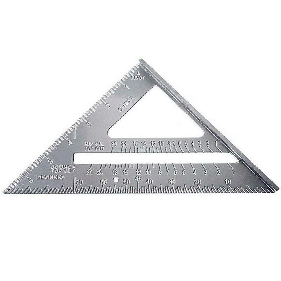 US 7-inch Measuring Triangular Ruler, Speed Square Layout Tool Protractor