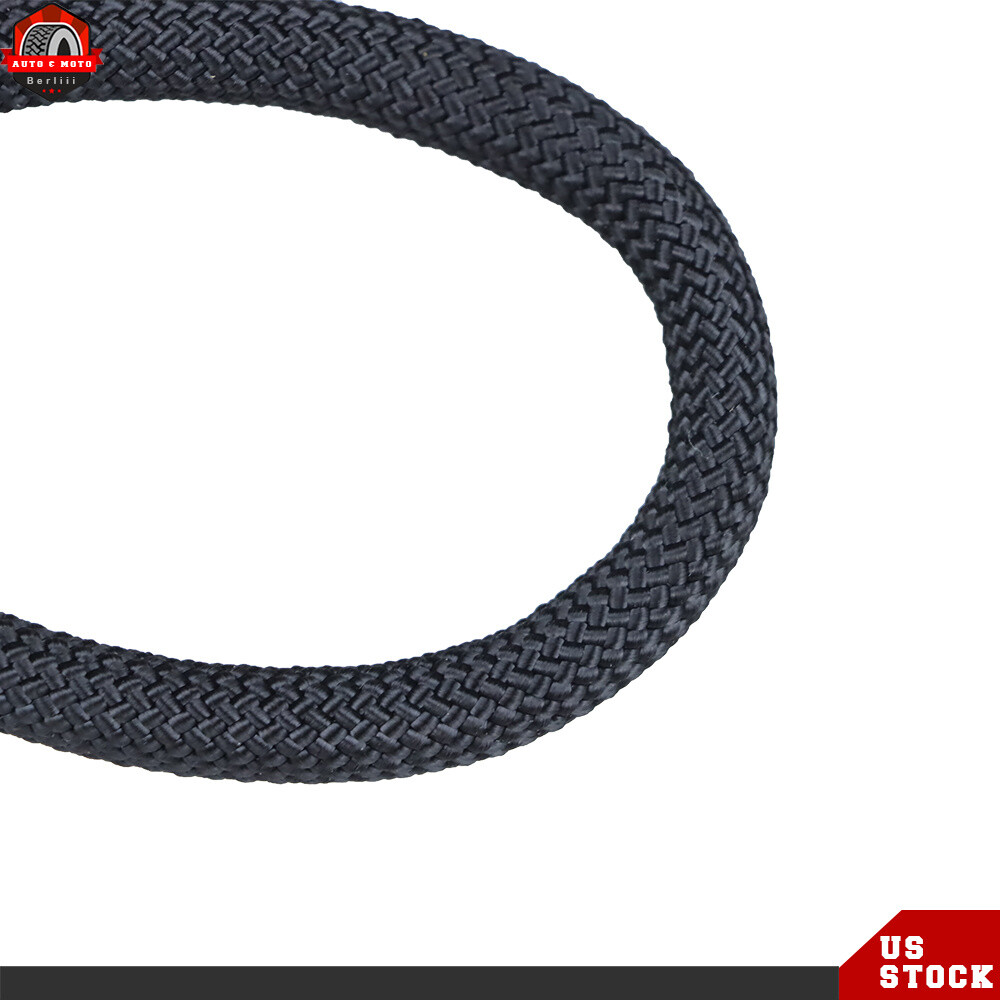 3/8" × 100' Black Polyest Rope High Strong Pulling 3520Lbs Braided Rope