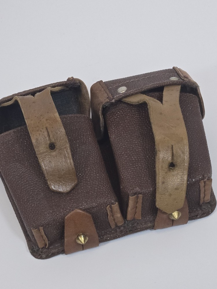 Soviet Mosin-Nagant Leather Ammo Pouches – Double Compartment (Pair) Pouch