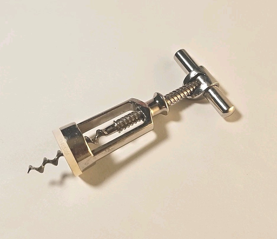 VNTG Monopol DRGM Bell Corkscrew West German Self-Pulling Wine Opener 1940s-50's