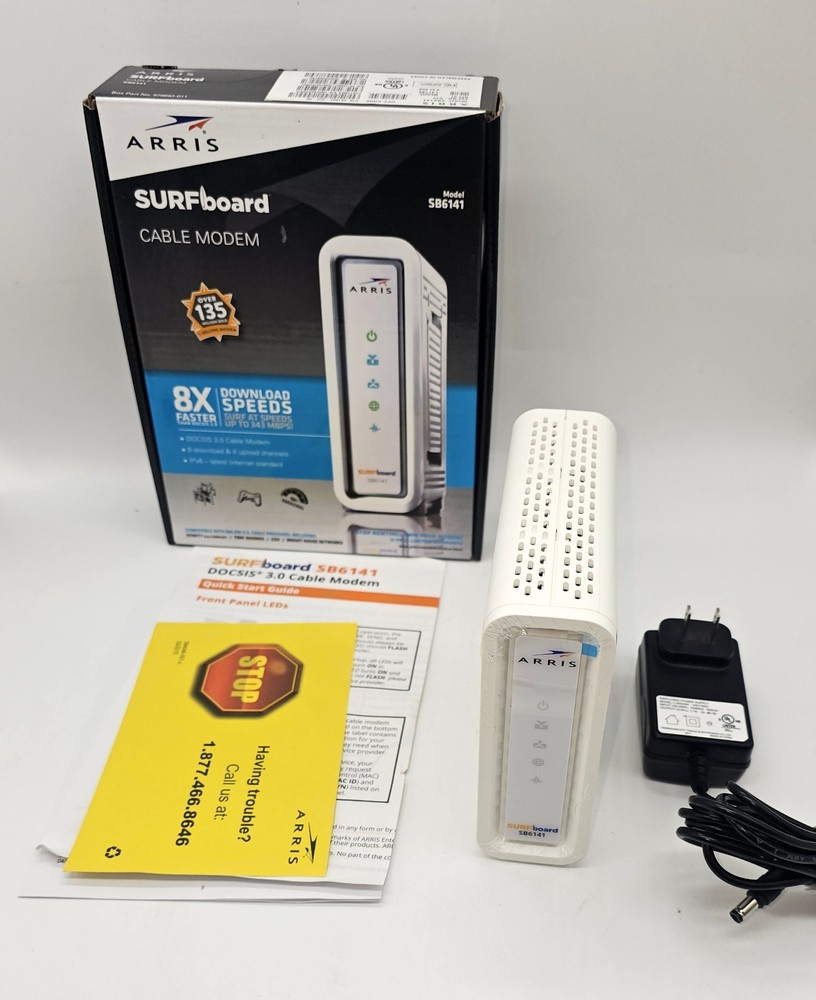 ARRIS SURFboard SB6141 DOCSIS 3.0 Cable Modem (NEW OPEN BOX)