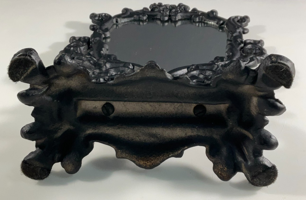 Antique Victorian Cast Iron Vanity Table Mirror