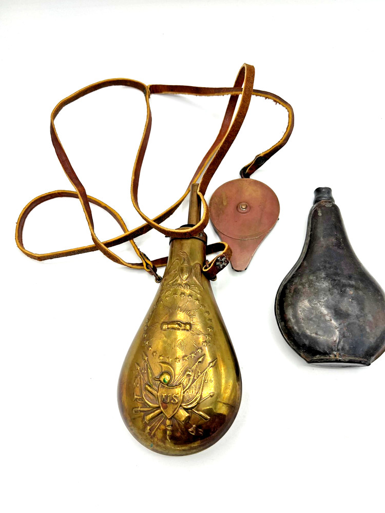 US Black Powder w/capper & Tin Flask