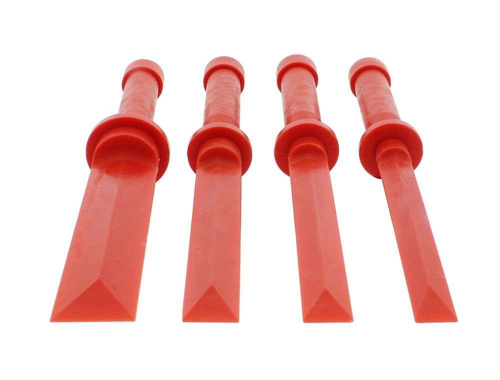 4 PC NON MARRING MARKING PLASTIC HAND CHISEL SCRAPER AUTO BODY GLASS TOOL SET