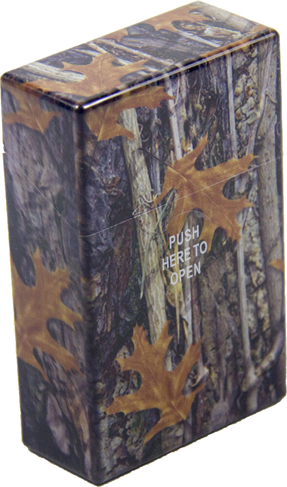 5 Pack King Size Push-to-Open Plastic Cigarette Case Camouflage Design