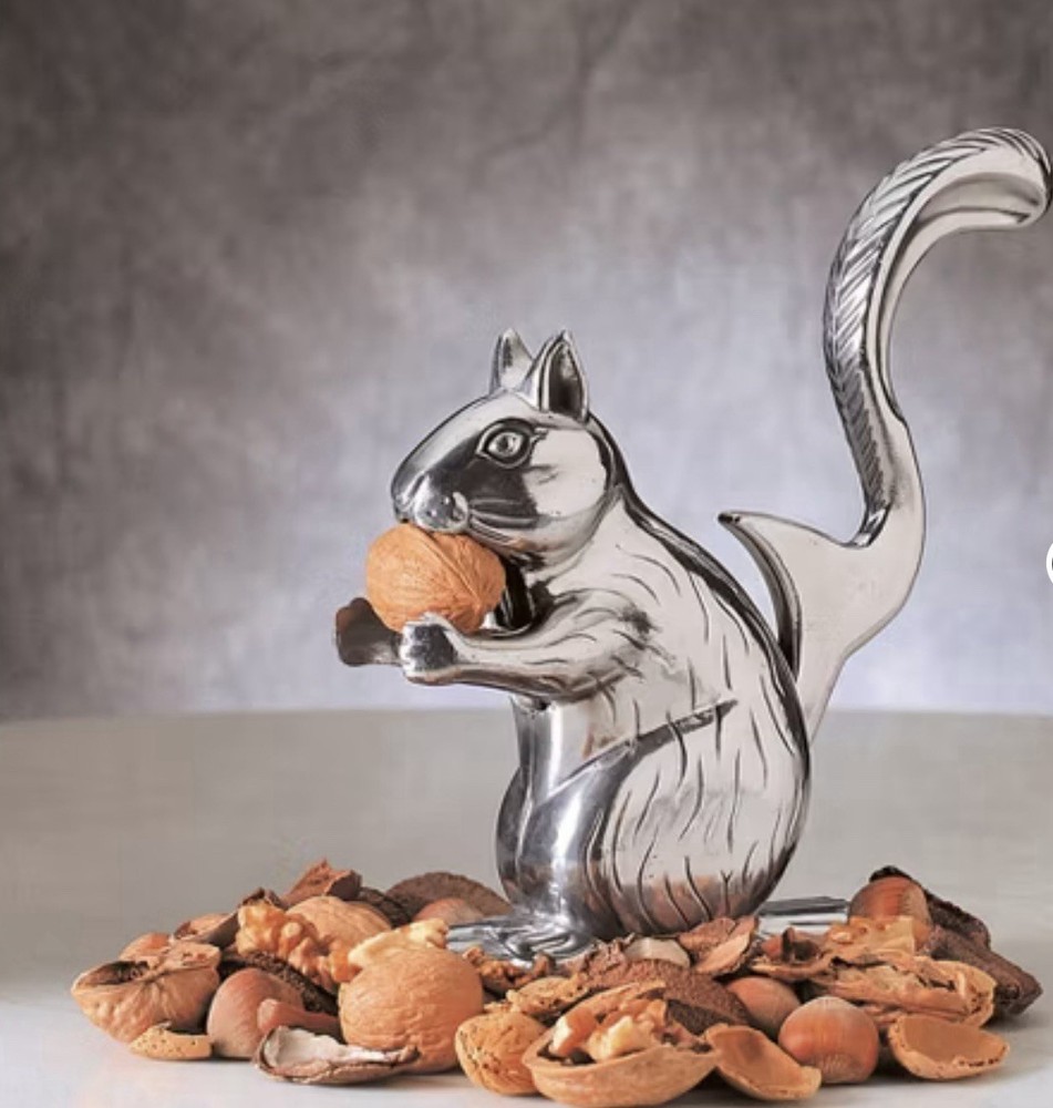 Squirrel Nutcracker Davy Crackett Nut Cracker Mechanical Cast Aluminum