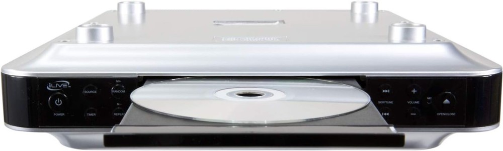 iKBC384S Under Cabinet Bluetooth Radio with Clock - Modern Kitchen Essential