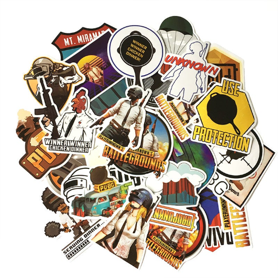 30pcs PlayerUnknown's Battlegrounds Pubg Stickers for Computer Laptop Decals...