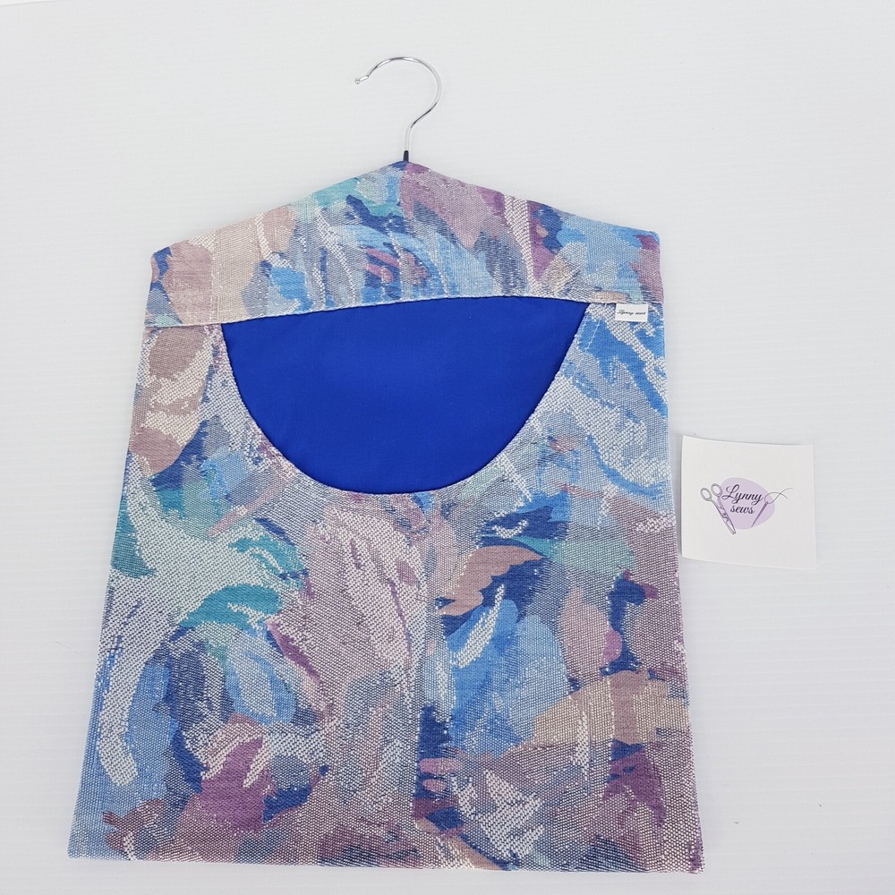 Peg Bag Handmade Multicolour Blue Pattern Print Lined Laundry Clothes Peg Holder