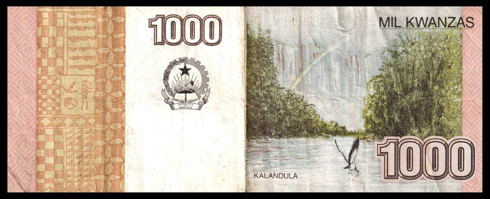 🇦🇴 Angola , 1000 Kwanzas 2012 P - 156 BANKNOTE