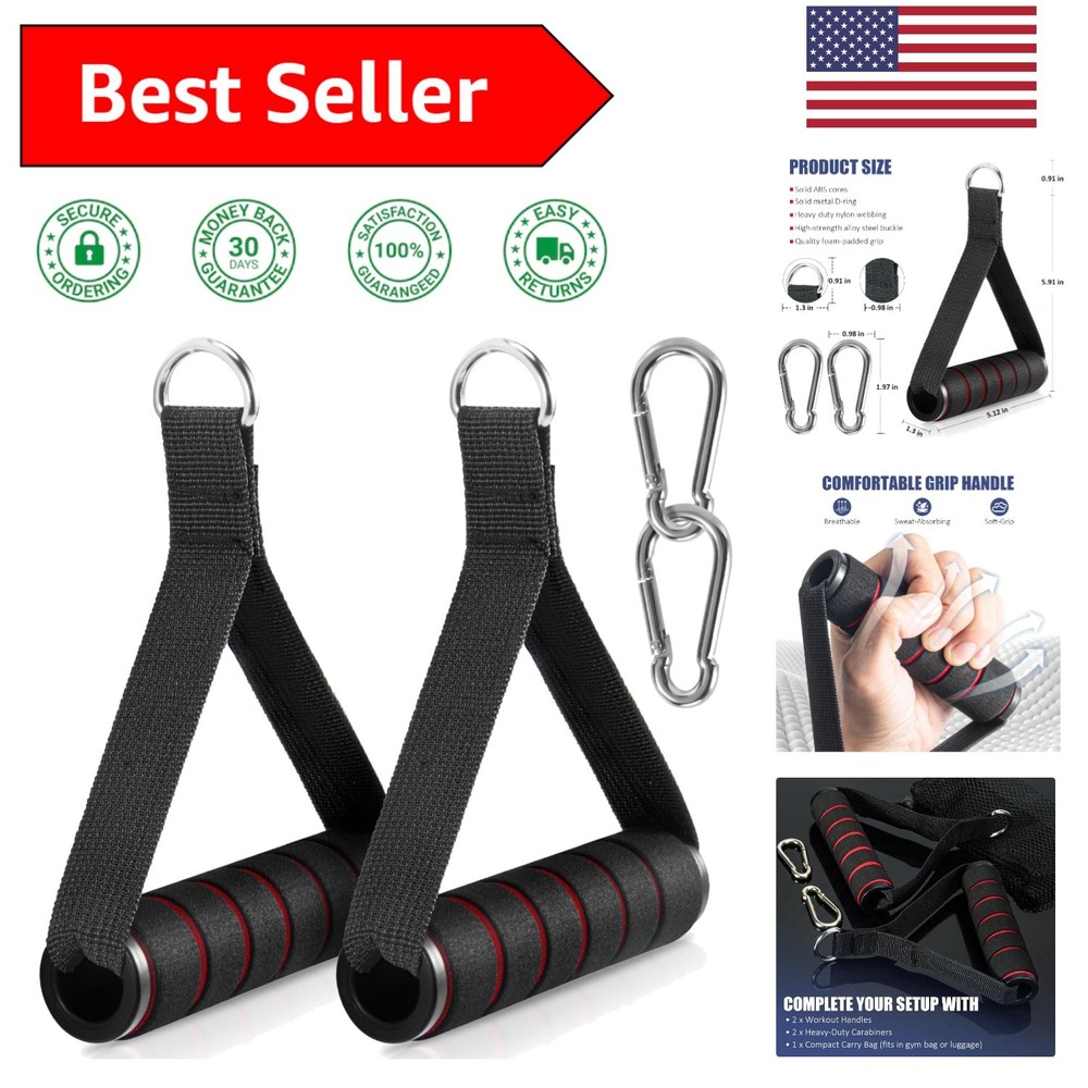 2-Pack Ergonomic Exercise Handles for Strength Training & Home Gym Essentials