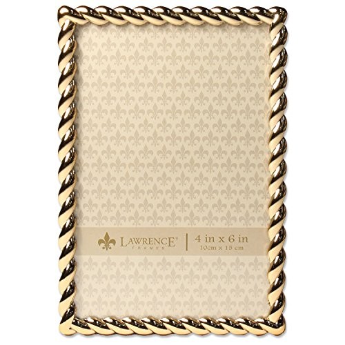 Rope Design Metal Frame 4x6 Gold