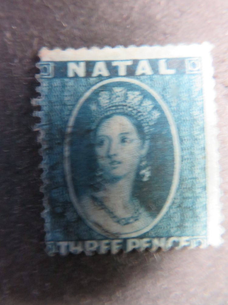 1861-2 Natal 3d Blue SG12 Used