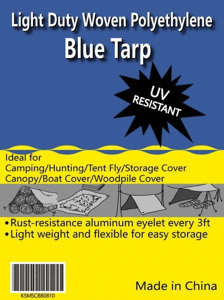PRO SOURCE Light Duty Blue Polyethylene Tarp: UV Resistant, 20' x 12' x 5 mil