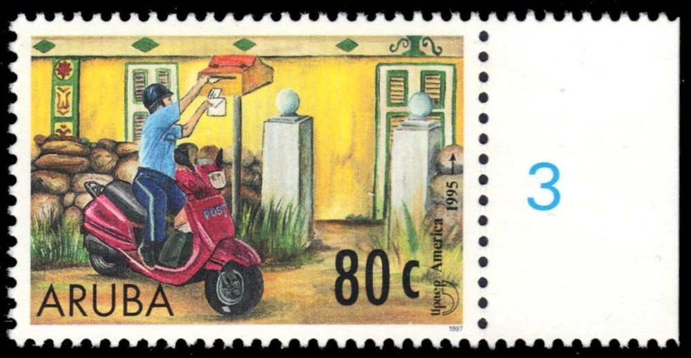 ARUBA 146 - Postal Services "Motor Scoter" (pc11365)