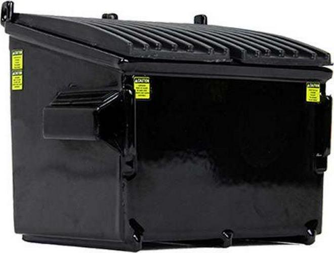 Refuse Trash Bin Dumpster Black 1:34 Diecast Model by First Gear 90-0533