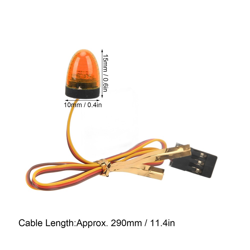 Yellow RC Car Alarming Light 5 Light Modes High Simulation Round Compact