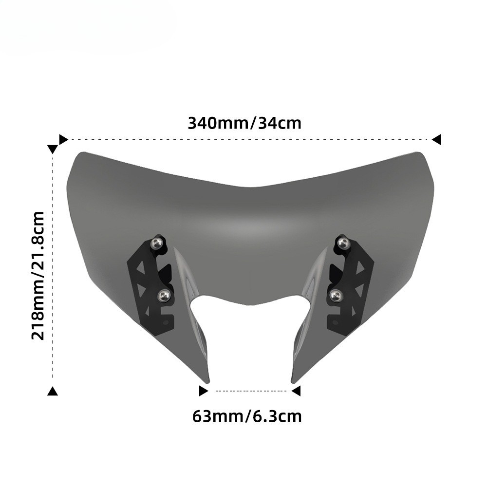 Motorcycle WindScreen Windshield Deflector For MT09 17-20"