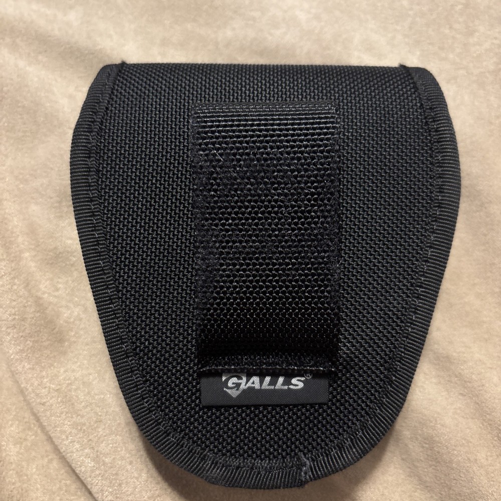 Galls Handcuff Storage Case Snap Closure Nylon Black