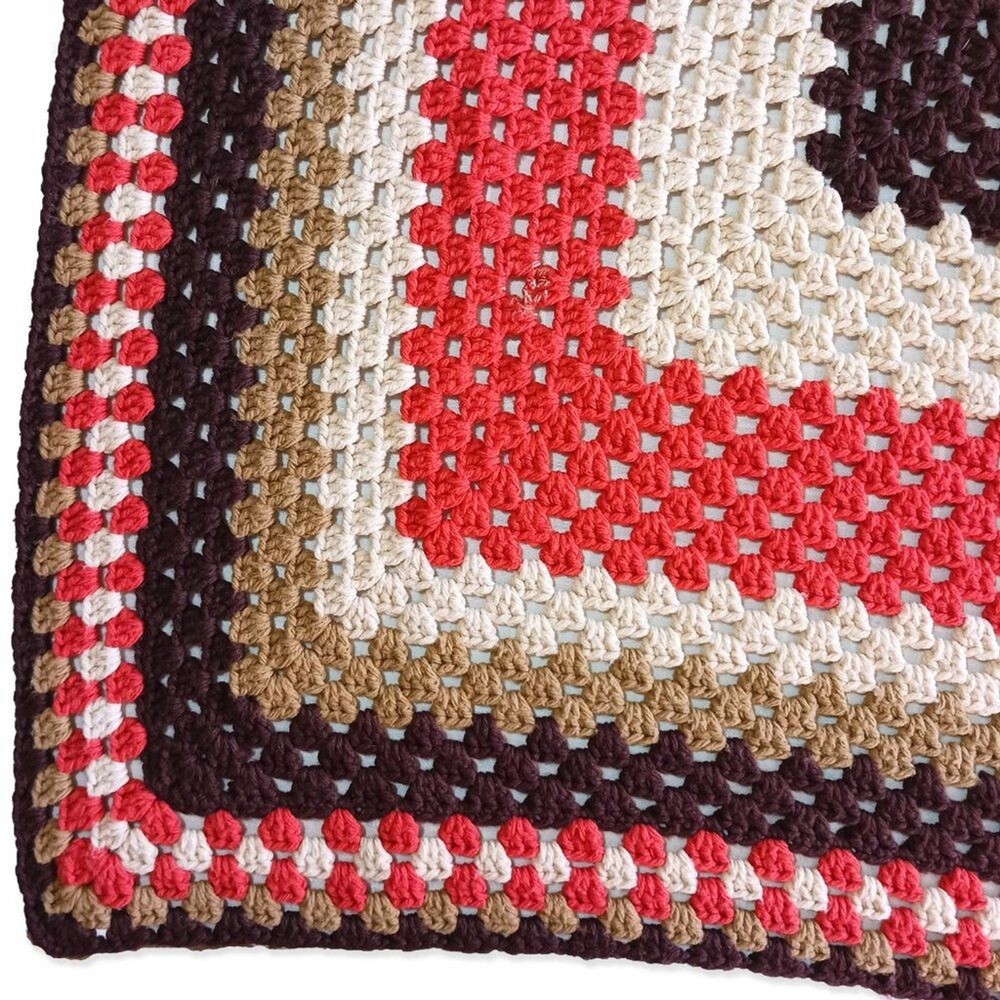 Handmade Crochet Blanket 35” x 35”