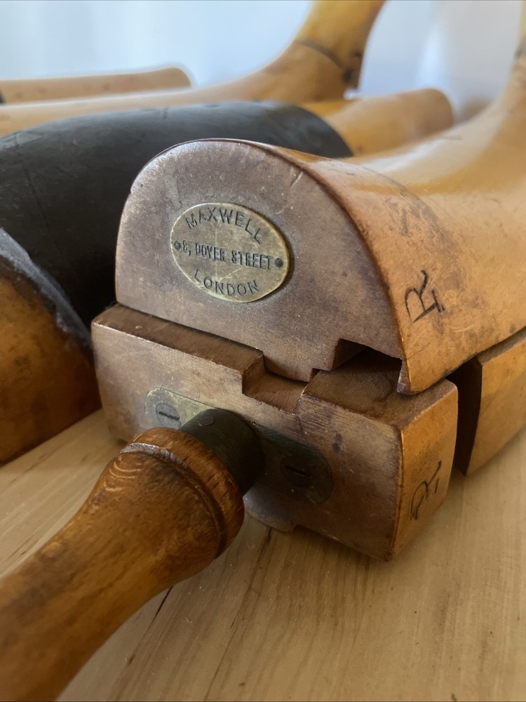 Antique Riding Boots With Custom Maxwell London Wooden Boot Forms