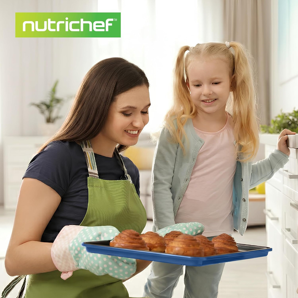 8-Piece Nonstick Stackable Bakeware Set - PFOA, PFOS, PTFE Free Baking Tray Set