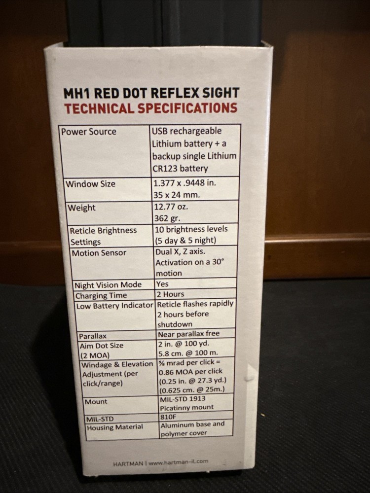 HARTMAN MH-1 Red Dot Reflex Sight