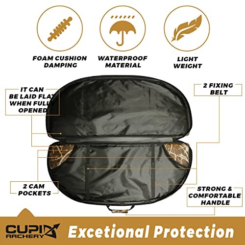 Compound Bow Case Soft Light-Weight Bow Bag with Arrow 37in Inside Length Camo