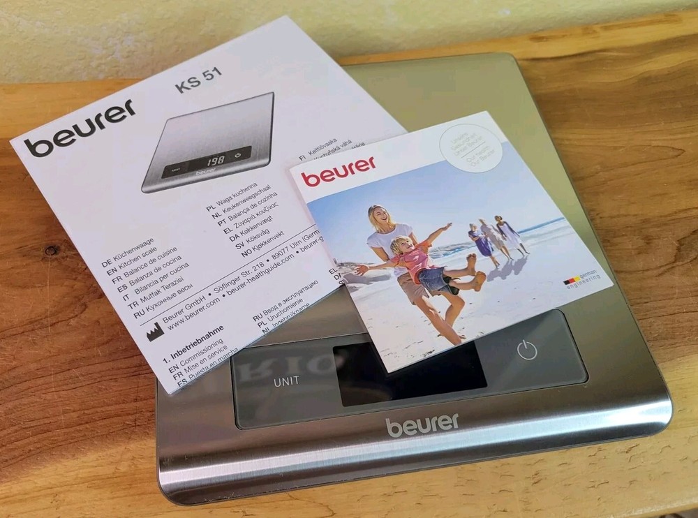 Beurer KS51 Stainless Steel Kitchen Scale German Engineering