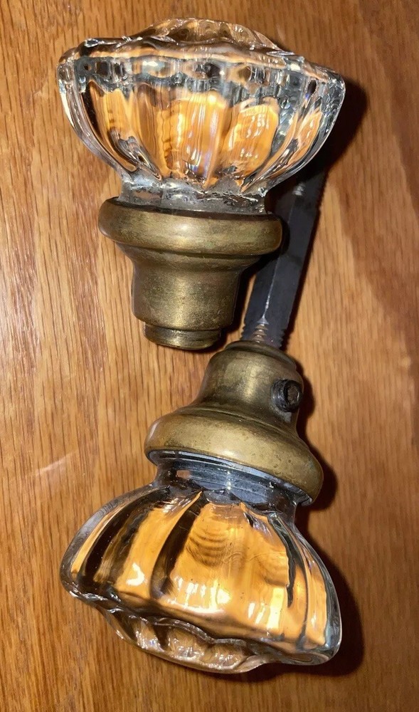 Vintage Clear Glass Doorknobs