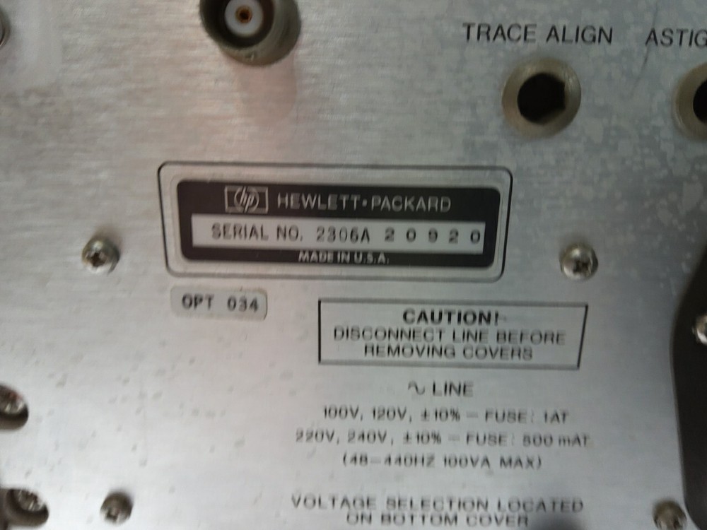 HEWLETT-PACKARD 1740A OSCILLOSCOPE (USED)