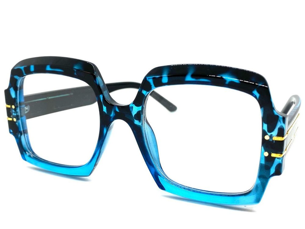 Oversized Vintage Retro Style Clear Lens EYE GLASSES Large Square Optical Frame