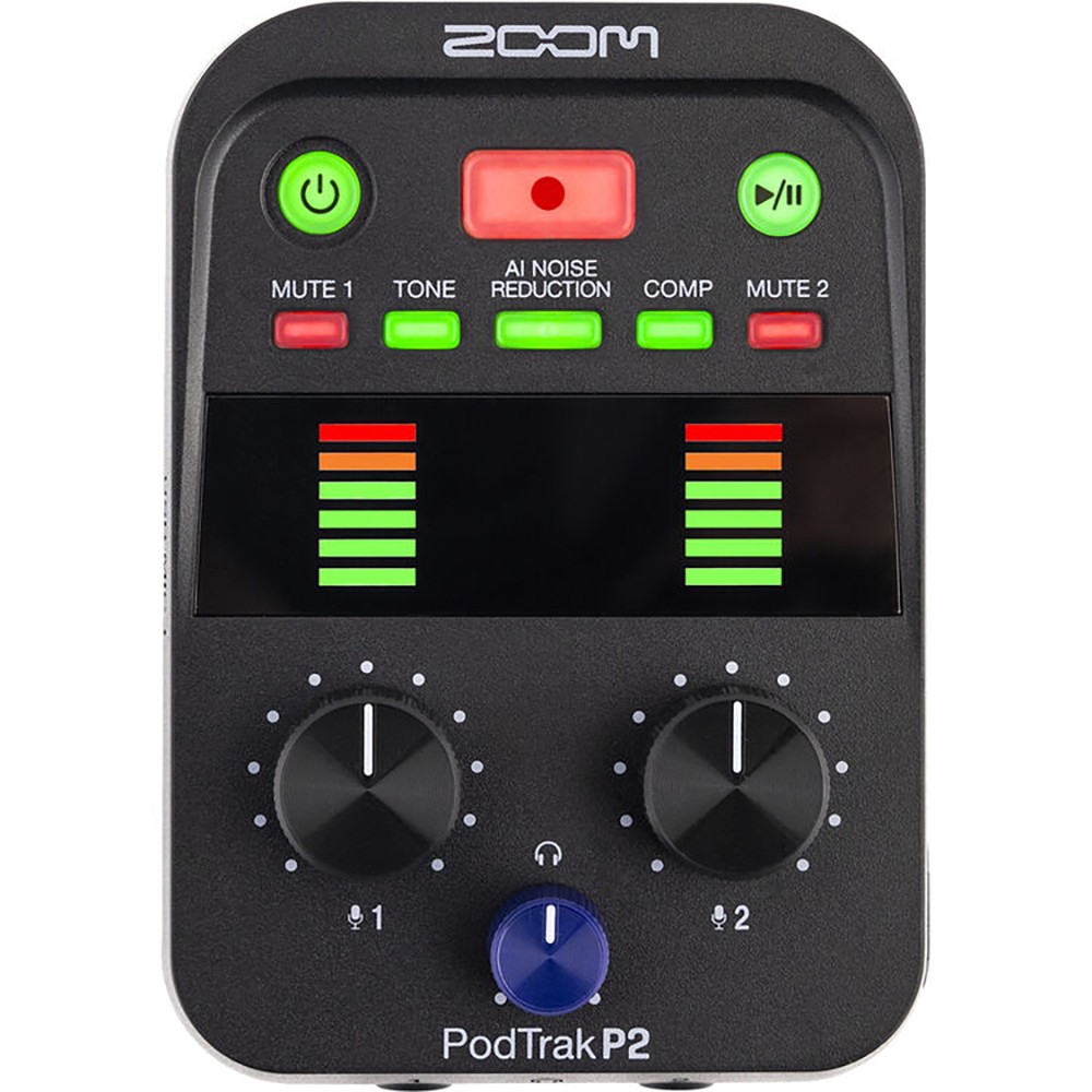 Zoom PodTrak P2 Dual USB Mic Recorder for Podcasters