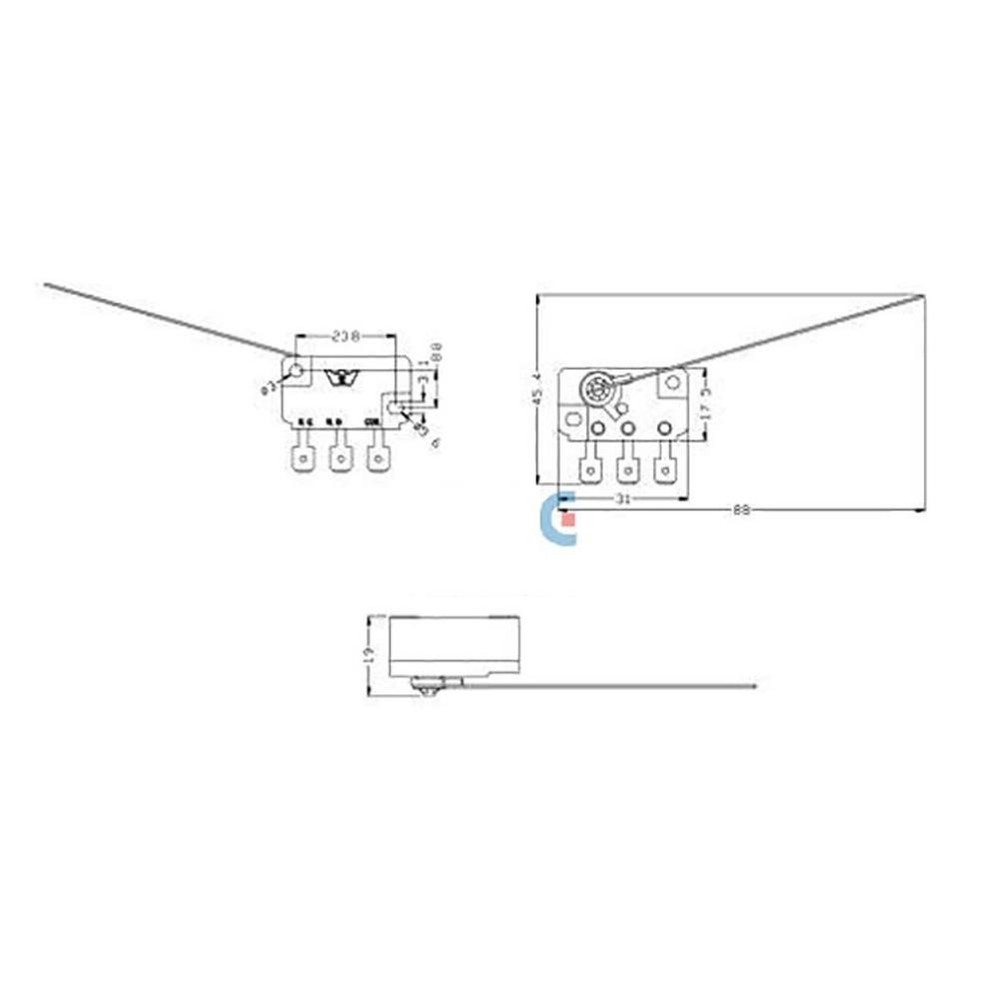 5Pack 4.8mm Long Hinge Microswitch Arcade Change-Coin Acceptor Micro Switch F