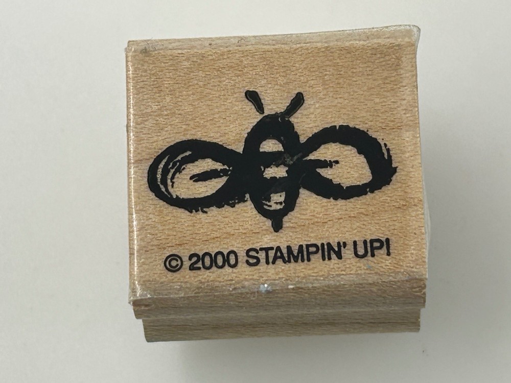 STAMPIN' UP! Wood Mounted Rubber Stamp Bee Bumblebee 2000 Craft