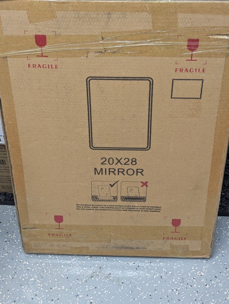 Single Frameless Bathroom Wall Mirror