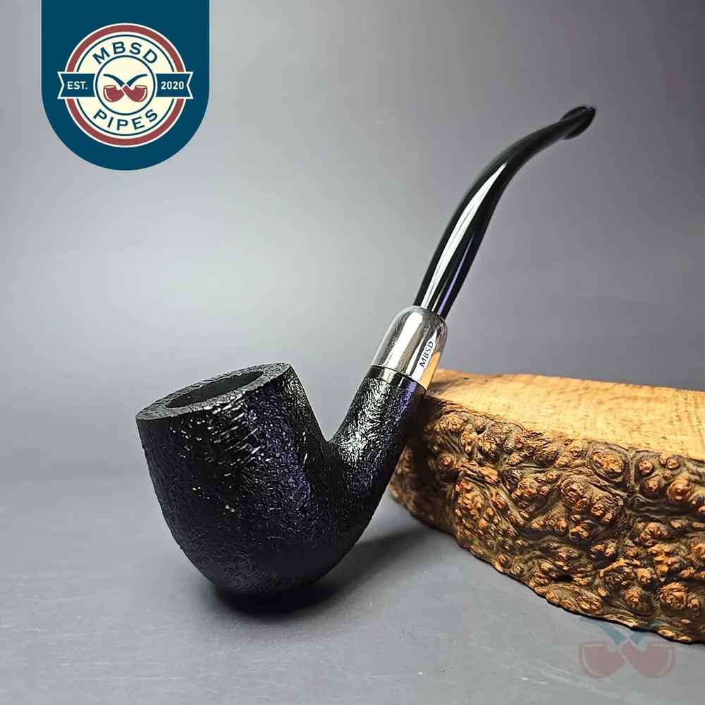 MBSD Briars Timeless Traditions 2 Sandblasted Billiard Handmade Briar Pipe, New