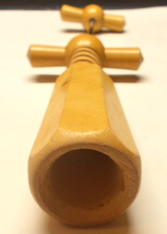 Vintage Wooden Corkscrew Cork Puller Dual Handle 8 Sided