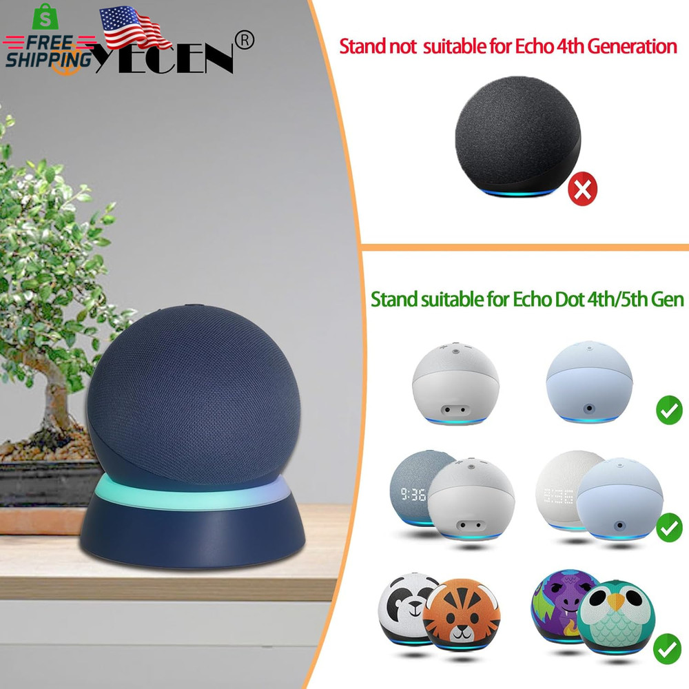 Table Stand for Echo Dot 5Th & 4Th Generation Desktop Holder Mount,Base Bracket
