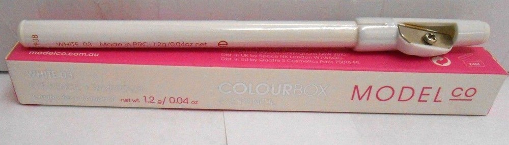 Model Co Colour Box Eye Pencil + sharpener .04 oz *NIB  WHITE 03