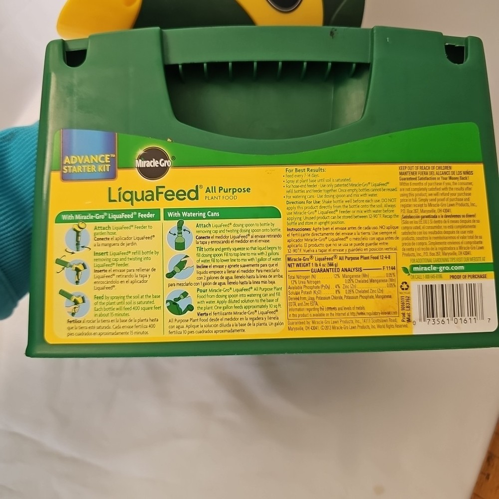 Miracle Gro Liquafeed Hose Sprayer Multi Function Nozzle Jet Stream NOS