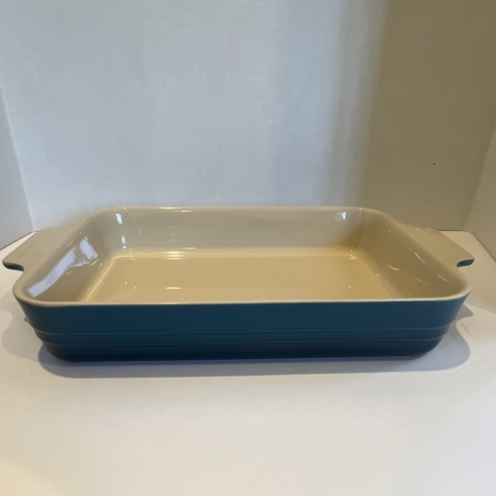 NWT Le  Creuset 32 cm Rectangle Baking Dish 4 Qt ~Deep Teal~