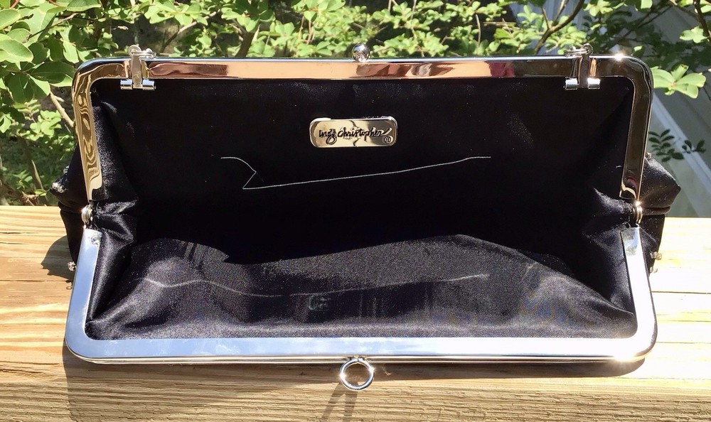 VTG Black Evening Clutch Purse By Inge Christopher