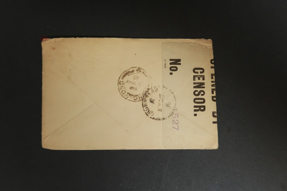 Vintage War Envelope Opened By Censor No. 1527 Pacific