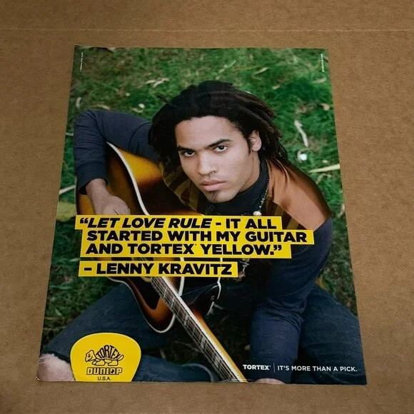 Lenny Kravitz - Dunlop Tortex - 2018 Print Advertisement