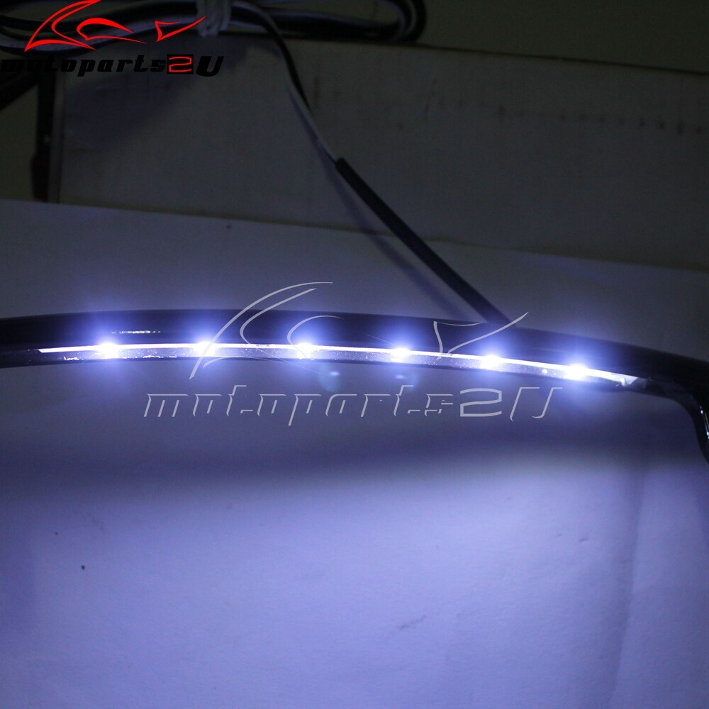 Curved Laydown License Plate Mounted & LED Light Plate Frame for Harley-Davidson