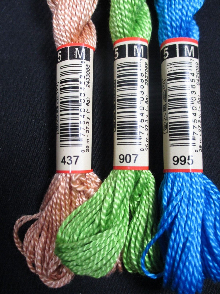 Perle Floss Lot #2 - 18 DMC #5 Perle Floss/Thread - No Duplicates