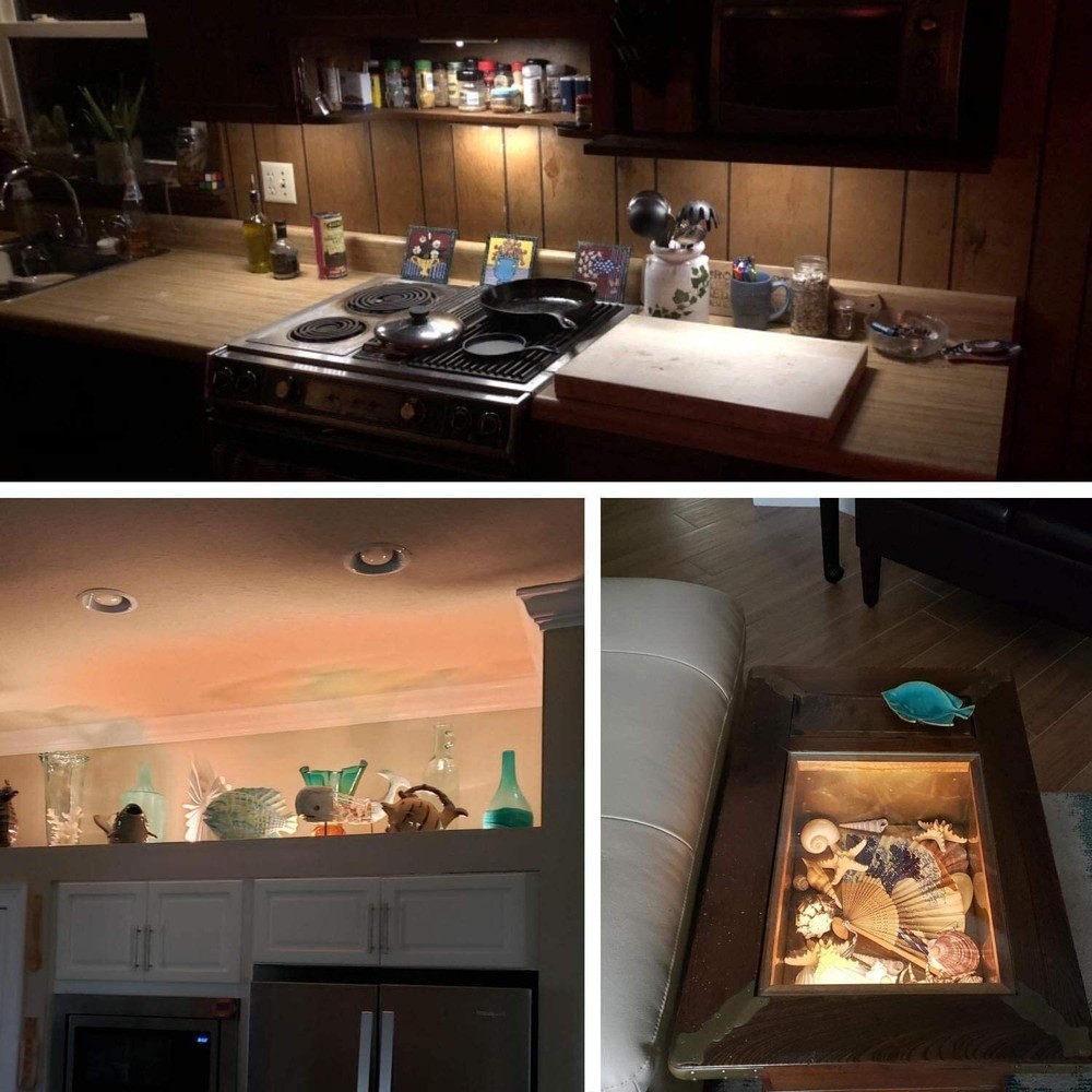 Wireless Motion Sensor Under Cabinet Closet LED Light Kitchen Counter Night Lamp