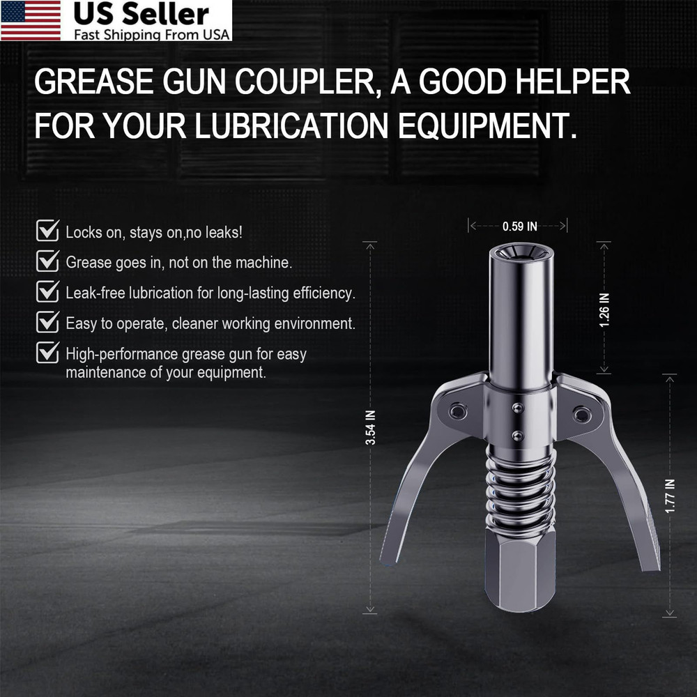 Grease Gun Coupler Tips,Quick Lock Standard small piece, silver