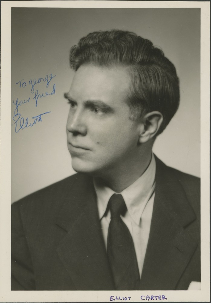 Elliott. CARTER (1908–2012): Signed Photograph (COMPOSER) (PACH BROS)